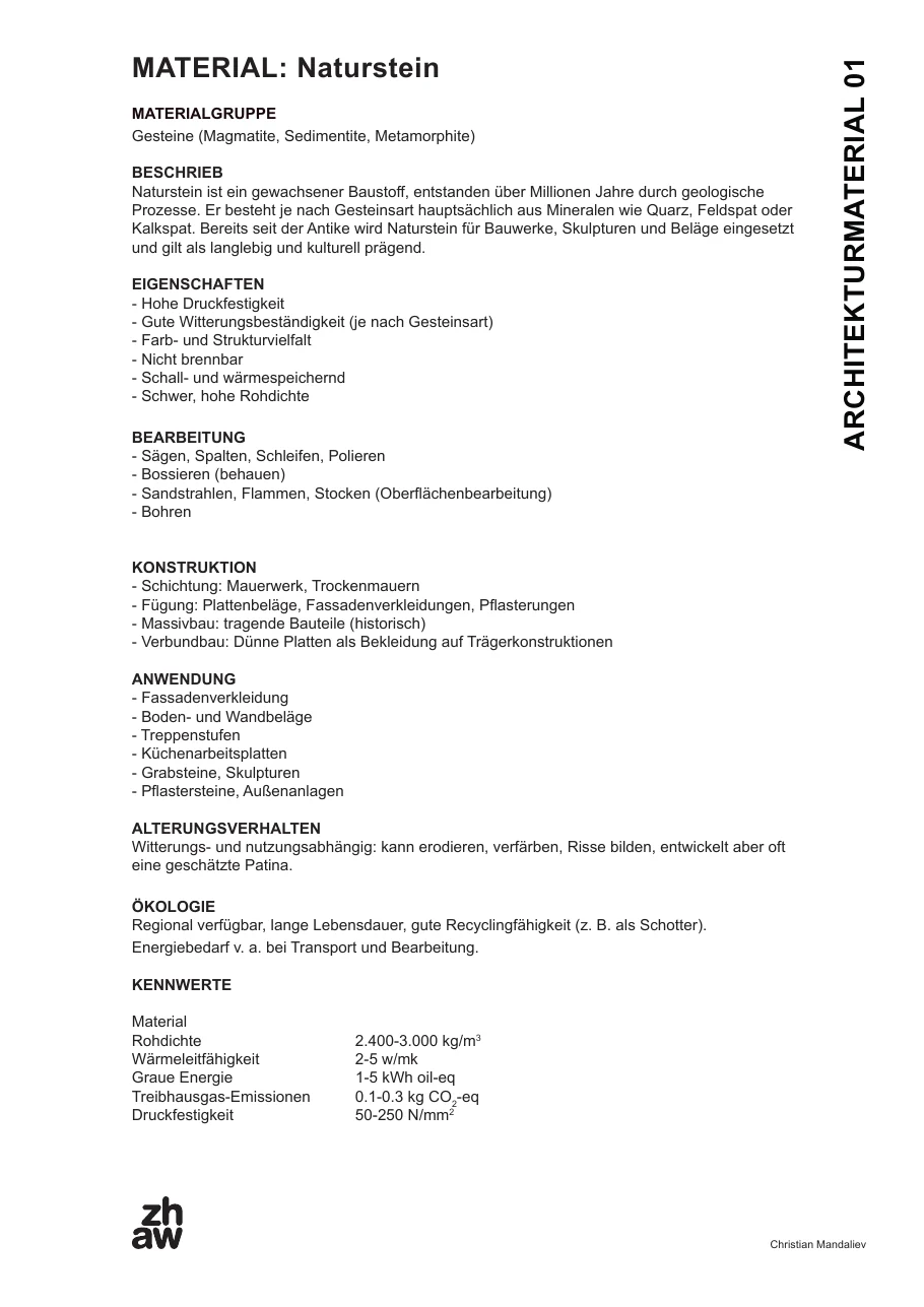 Architekturmaterial 1